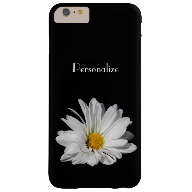 Elegant White Daisy Flower With Name Case-Mate iPhone Case (Back)