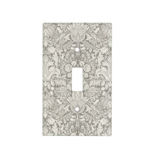 Elegant White Damask Floral Home Decor Light Switch Cover