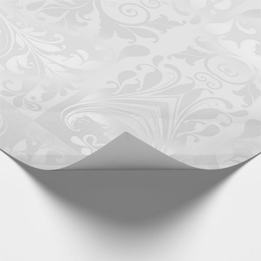 Elegant White Damask Wrapping Paper Zazzle