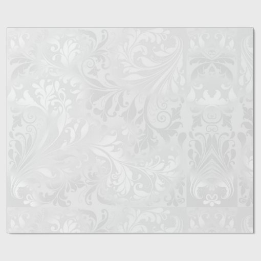Elegant White Damask Wrapping Paper Zazzle