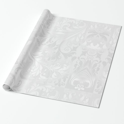 Elegant White Damask Wrapping Paper