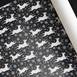 Elegant White Deer and Gold Star Navy Christmas Wrapping Paper<br><div class="desc">Wrap your gifts with this festive Christmas paper,  featuring white leaping deer,  delicate snowflakes,  and shimmering gold stars against a navy background. This charming design brings a classic holiday feel to every gift under the tree.</div>