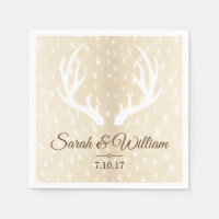 Elegant White Deer Antlers & Fawn Hide Print