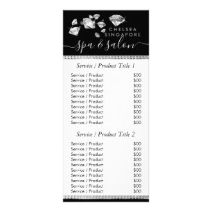Elegant White Diamonds - Price List Rack Card