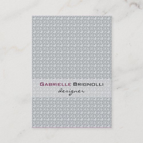 Elegant White Diamonds Seamless Pattern 2 Business Cards
