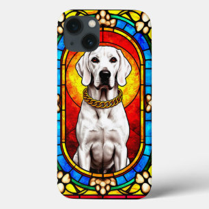Elegant White Dog Art iPhone 13 Case