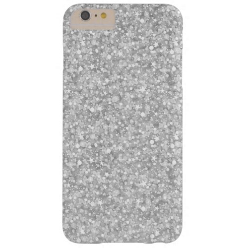 Elegant White Faux Glitter  Sparkless Barely There iPhone 6 Plus Case