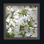 Elegant white floral blossom photo gift box<br><div class="desc">Elegant white floral blossom photo</div>