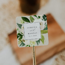 Elegant White Floral | Champagne Envelope Seals