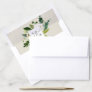 Elegant White Floral | Champagne Monogram Wedding Envelope Liner