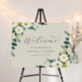 Elegant White Floral | Champagne Wedding Welcome Foam Board