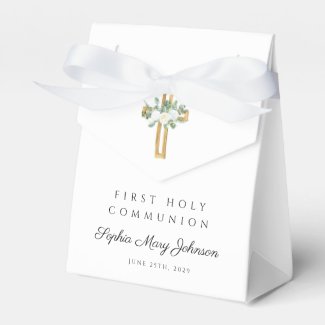 Elegant White Floral First Communion