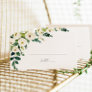 Elegant White Floral Flat Wedding Place Card
