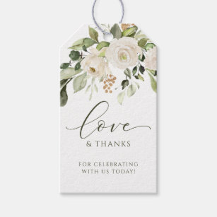Wedding Favor Tags Template, Editable Printable Gift Tag Template, DIY  Custom Gift Tags, Thank You Tags Wedding, Floral Greenery Gold Modern 