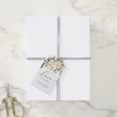 Elegant White Floral Greenery Wedding Favor Gift Tags (With Twine)