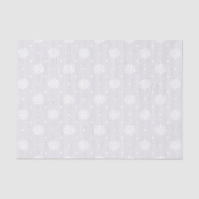 Elegant White Floral Lace Tissue Paper (Front)