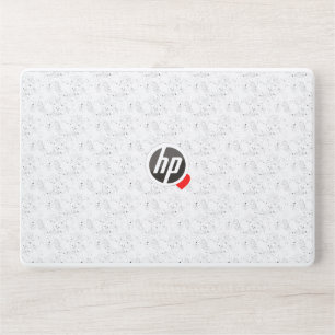 Elegant White Floral Laptop Skin   Minimalist HP 