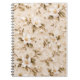 Elegant White Floral Olive Gold Botanical Pattern Notebook