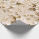 Elegant White Floral Olive Gold Botanical Pattern Wrapping Paper
