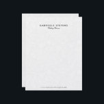 Elegant White Floral Paisley Lace Letterhead<br><div class="desc">Lush white floral paisley pattern with black customizable text. This design is very simple and elegant.</div>