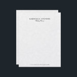 Elegant White Floral Paisley Lace Letterhead<br><div class="desc">Lush white floral paisley pattern with black customizable text. This design is very simple and elegant.</div>