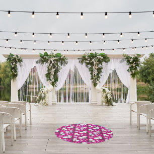 Elegant White Floral Pattern Botanical Design Outdoor Rug