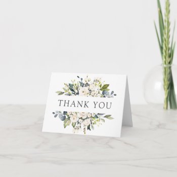 Elegant White Floral Thank You by DancingPelican at Zazzle