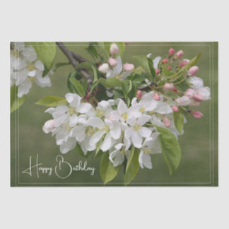 Elegant White Floral Tissue Paper