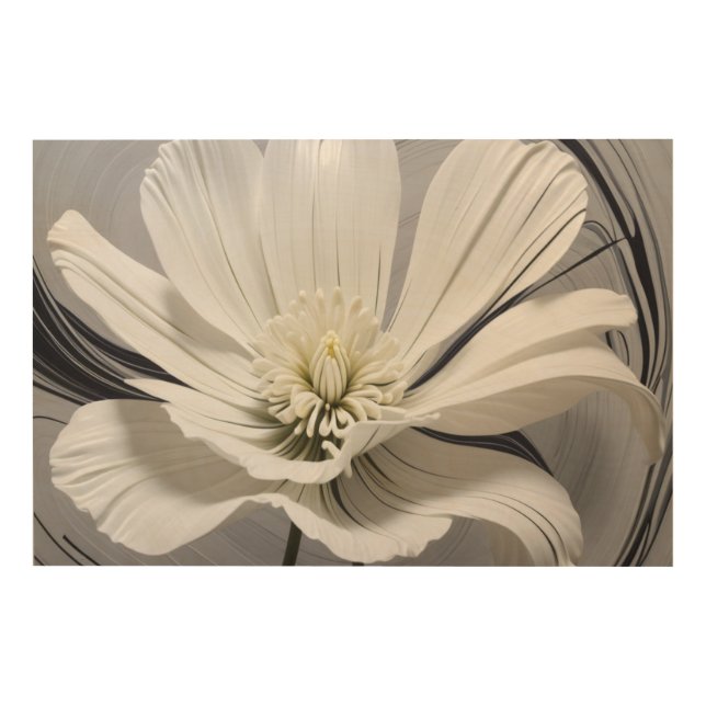 Elegant White Floral Wall Art (Front)