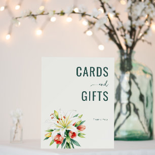 Elegant White Floral Watercolor Foam Board