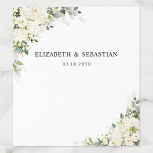 Elegant White Floral Wedding Envelope Liner