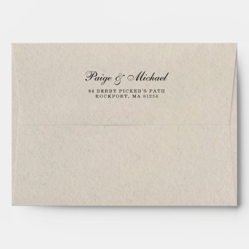 Elegant White Floral Wedding Invitation Envelope 