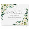 Elegant White Floral Wedding Welcome Foam Board
