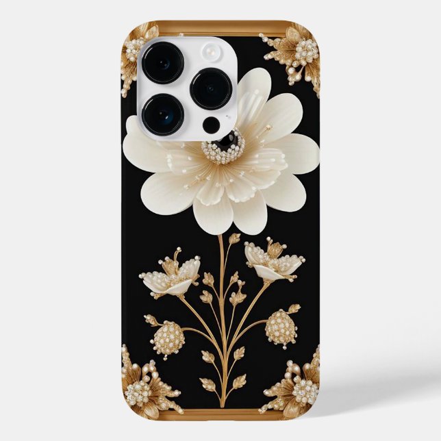 Elegant White Flower Case-Mate iPhone Case (Back)