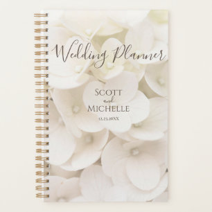 Elegant White Flower Petals Floral Planner