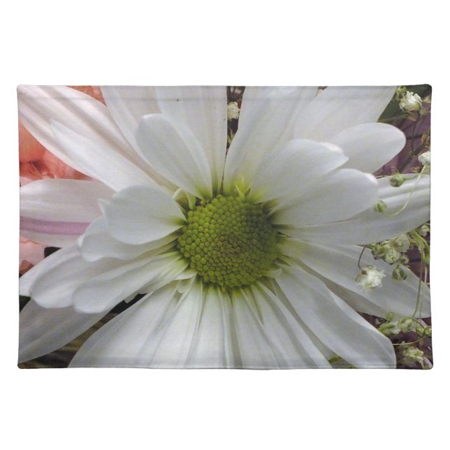 Elegant White Flower Placemat (Front)