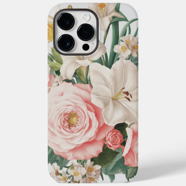 Elegant White Flowers Case-Mate iPhone Case (Back)