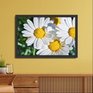 Elegant White Flowers Matte Poster Print