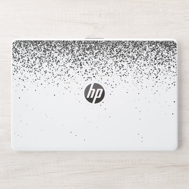 Elegant White Glitter HP Laptop Skin (Front)