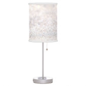 Elegant white glitter lamp shade (Left)