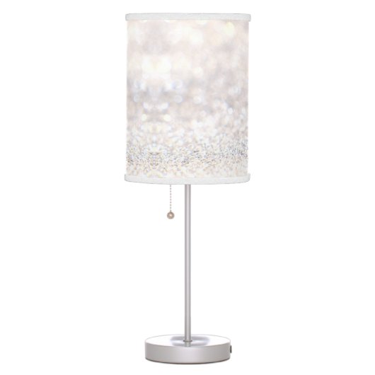 Elegant white glitter lamp shade (Right)