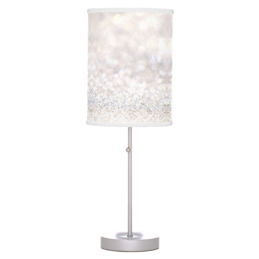 Elegant white glitter lamp shade (Front)