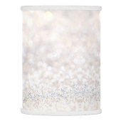 Elegant white glitter lamp shade (Left)