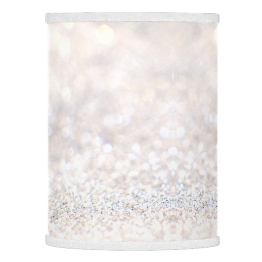 Elegant white glitter lamp shade (Left)