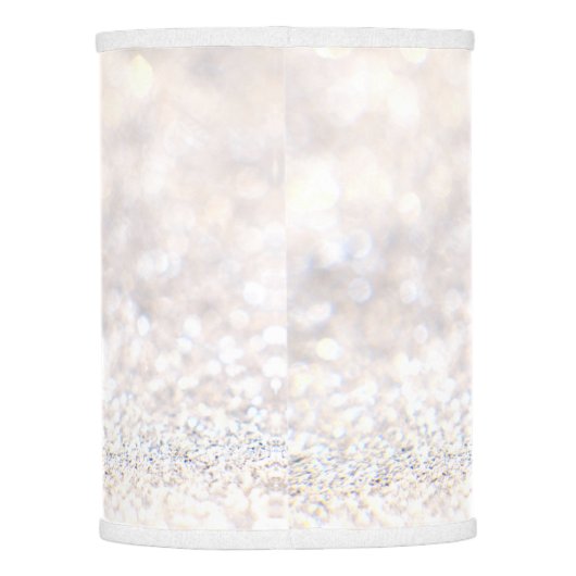 Elegant white glitter lamp shade (Back)