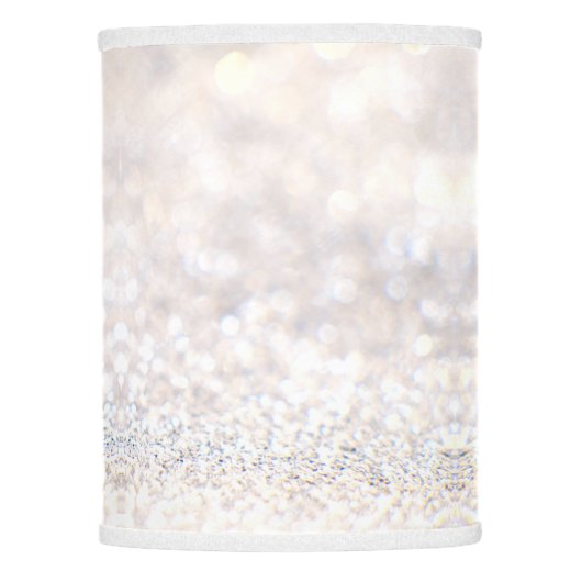 Elegant white glitter lamp shade (Front)