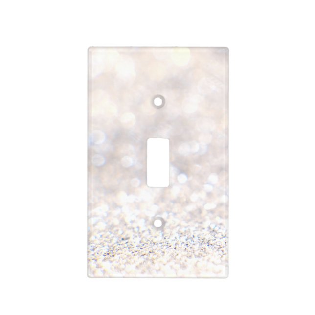 Elegant white Glitter Light Switch Cover (Front)