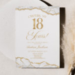 Elegant White Gold Agate 18th Birthday Party Invitation<br><div class="desc">This is an Elegant White Gold Agate 18th Birthday Party Invitation!</div>