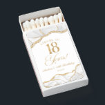 Elegant White Gold Agate 18th Birthday Party Matchboxes<br><div class="desc">These are Elegant White Gold Agate 18th Birthday Party Favor Matchboxes!</div>