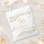 Elegant White Gold Agate 70th Birthday Party Favor Bag<br><div class="desc">These are Elegant White Gold Agate 70th Birthday Party Favor Bags!</div>